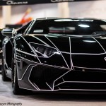 Lamborghini Aventador черный в стиле Tron