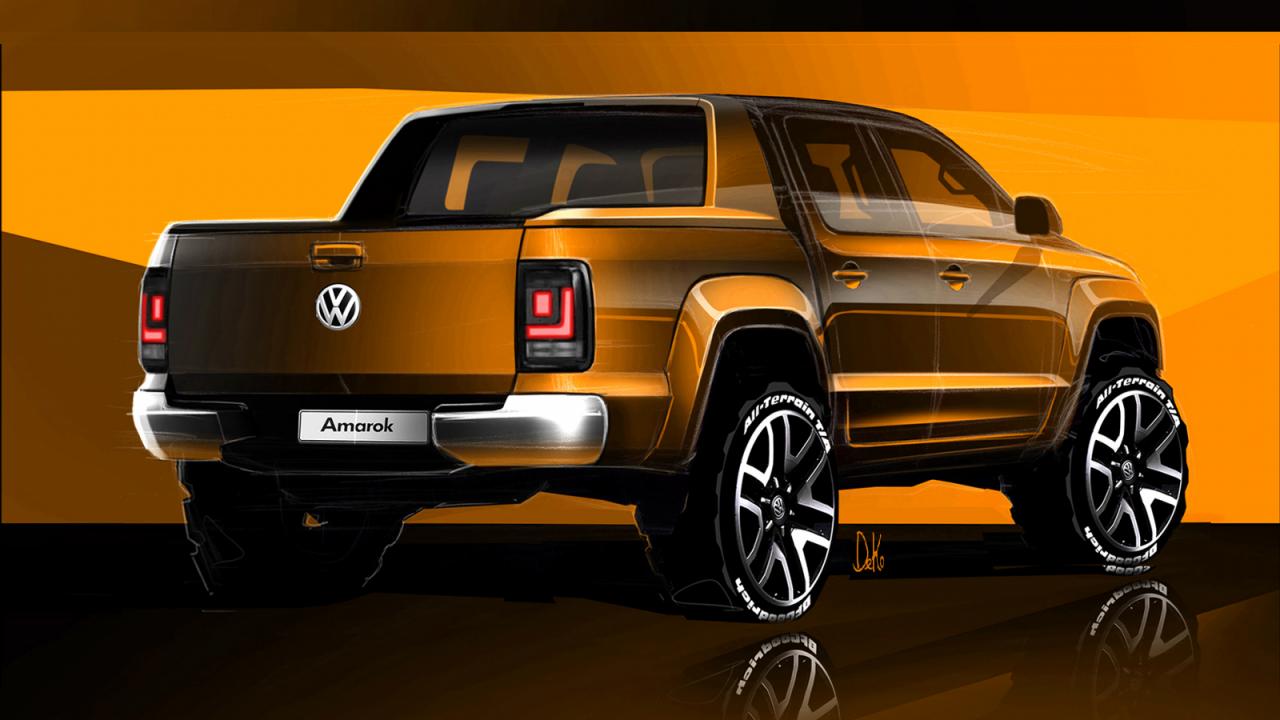Volkswagen Amarok 2016 скетч-тизер анонс