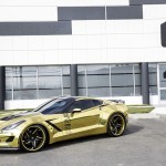 Chevrolet Corvette Stingray "золотой" тюнинг от Forgiato