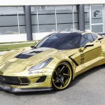 Chevrolet Corvette Stingray "золотой" тюнинг от Forgiato