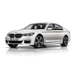 BMW 7-Series 2016 M Sport white/белый front side view/спереди сбоку