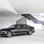 BMW 7-Series 2016 black/черный вид сбоку/side view