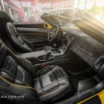 Chevrolet Corvette Z06 interior tuning/тюнинг интерьера Carlex Design Yellow Line