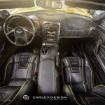 Chevrolet Corvette Z06 interior tuning/тюнинг интерьера Carlex Design Yellow Line