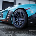 Blue Lamborghini Aventador Roadster insired 50th Anniversary с колесами PUR RS05