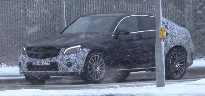 Mercedes GLC Coupe скрин со шпионского видео