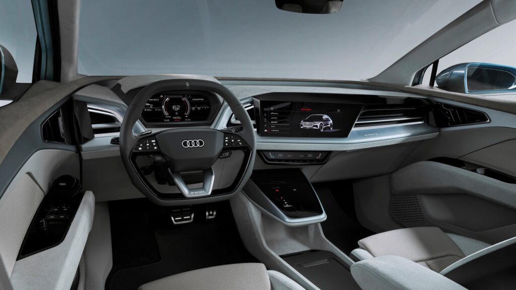 Audi показала электрический кроссовер Q4 Sportback e-tron на фото