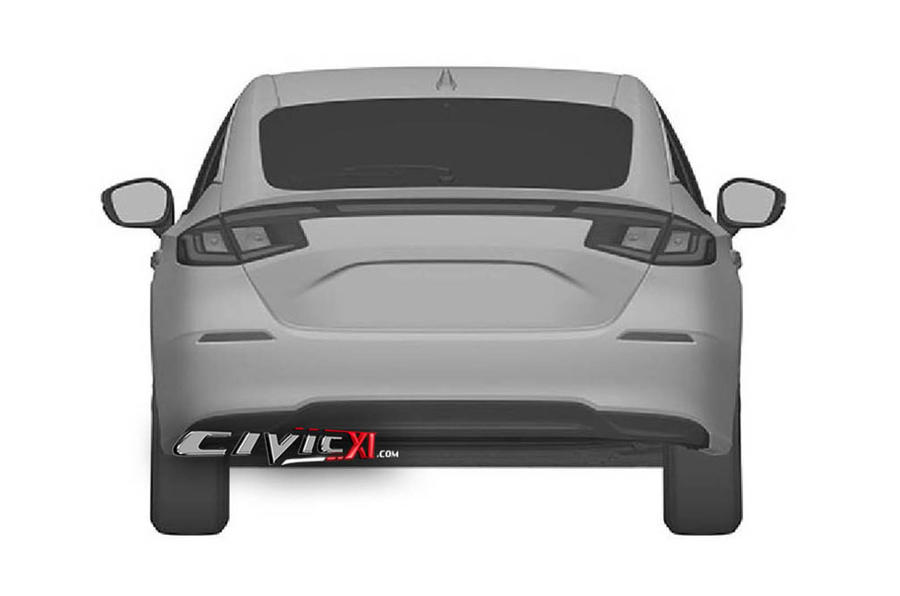 Honda Civic 2022 года представлена на патентных изображениях