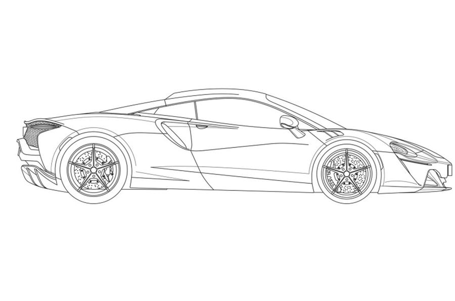 Новый гибрид McLaren показался на патентных рисунках