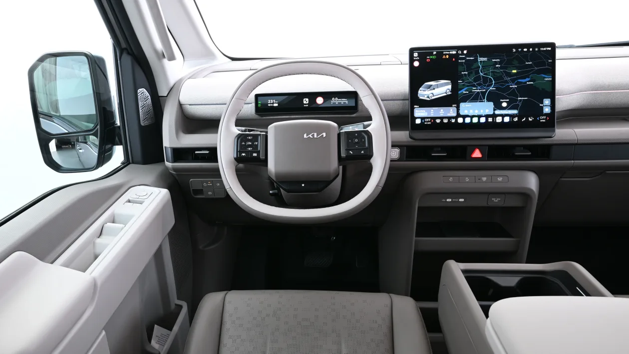 Kia представила электрический PV7 с девятью местами и зарядкой до 350 кВт