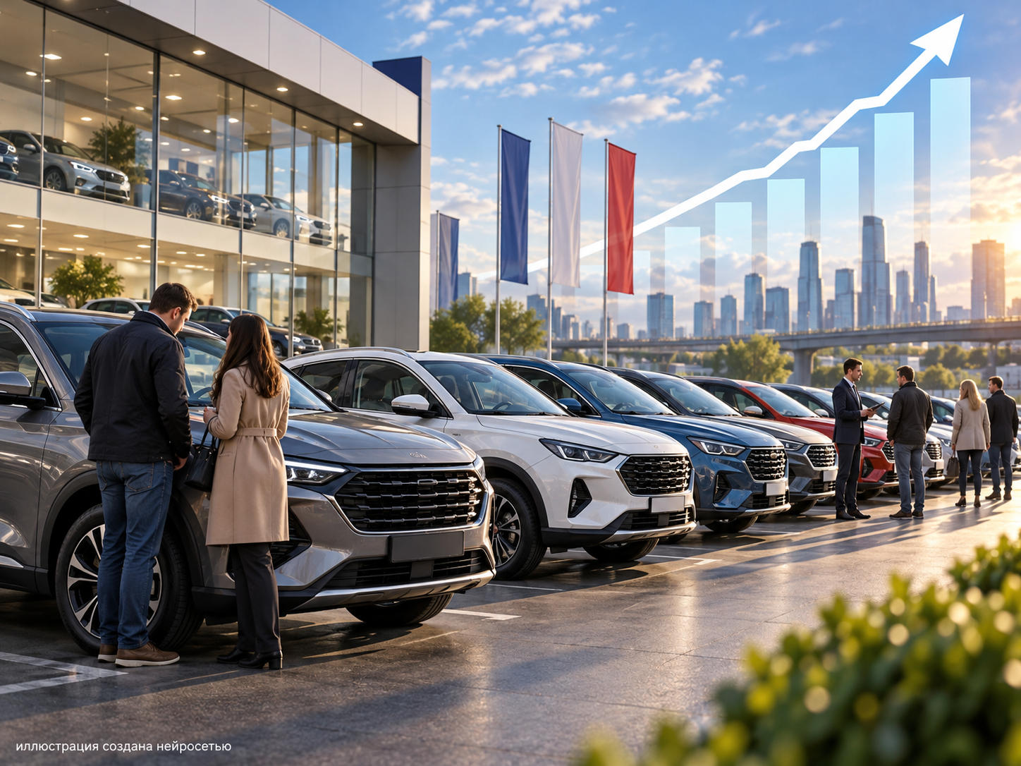 Продажи новых автомобилей в России выросли до 122,8 тысячи за месяц